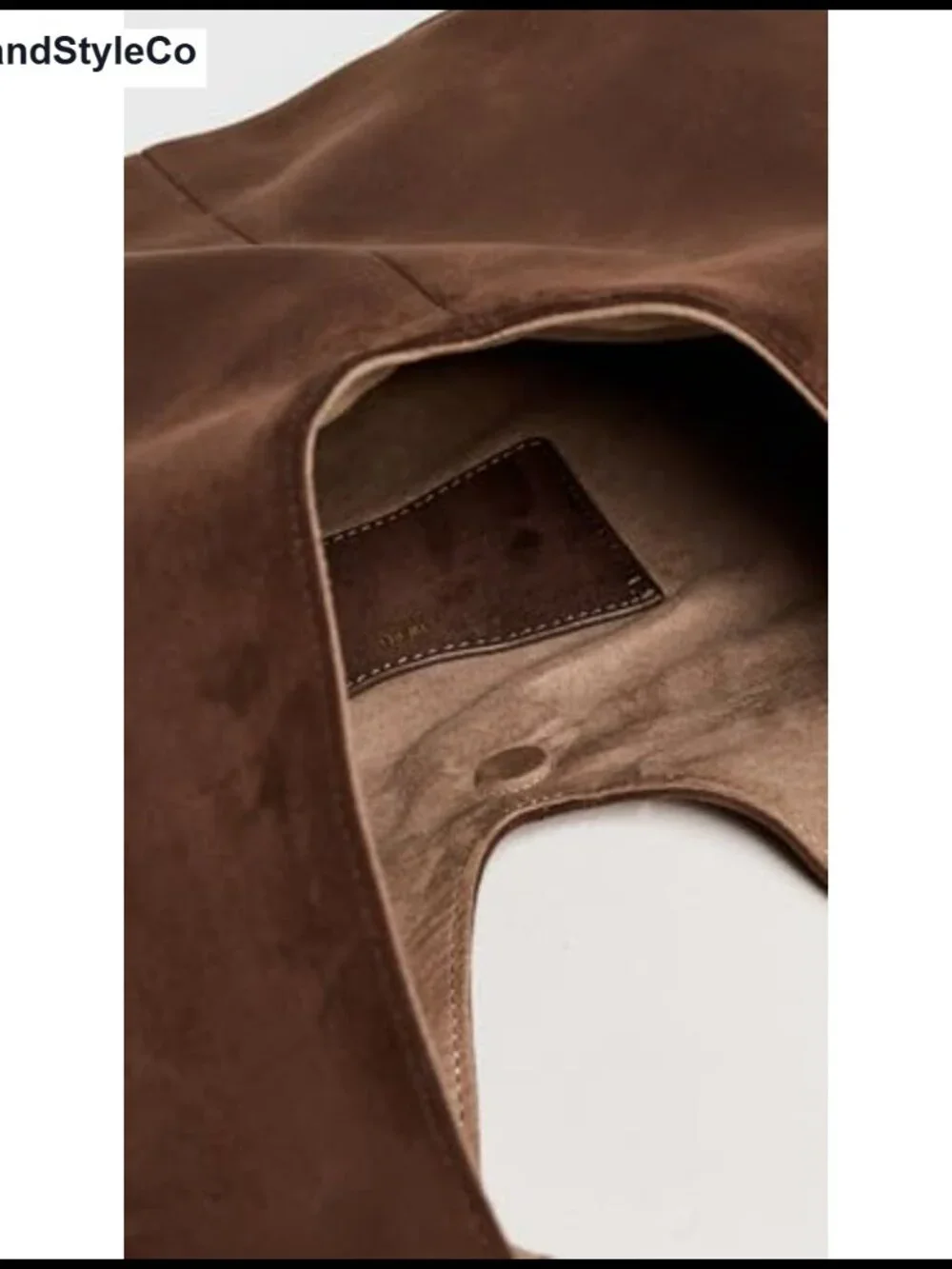 Faux Suede Hobo Bag Shoulder Strap Spacious 15in